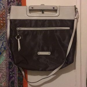 Francesco Biasia Satin and Leather Bag